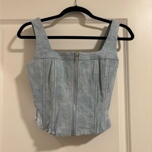 Blue Women's Corset Top